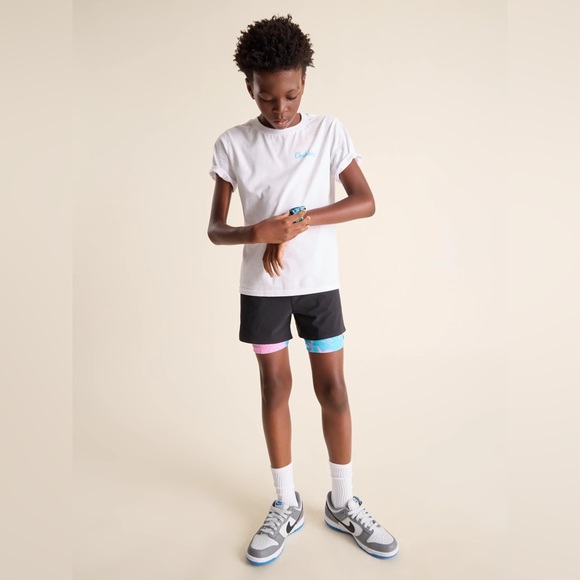 Chubbies Boys The One Leg Two Legs Training Shorts Black Blue Pink Palm Liner XL - Picture 2 of 15